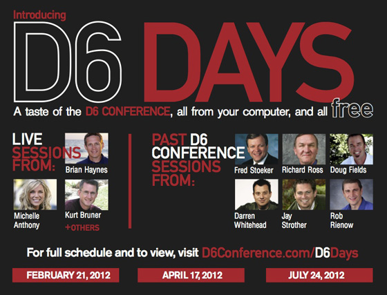 D6 Days: Free online conference sessions.