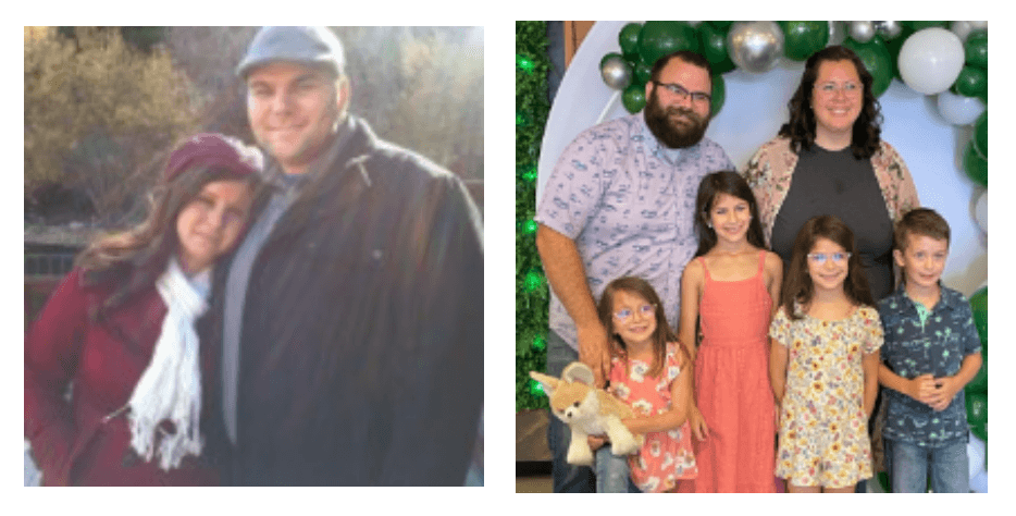 Couple and their four children.