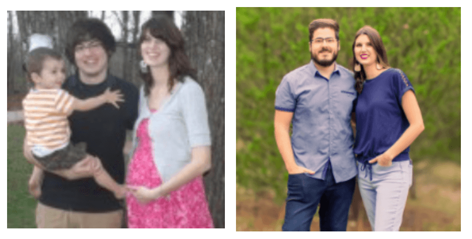 Family photos: then and now.